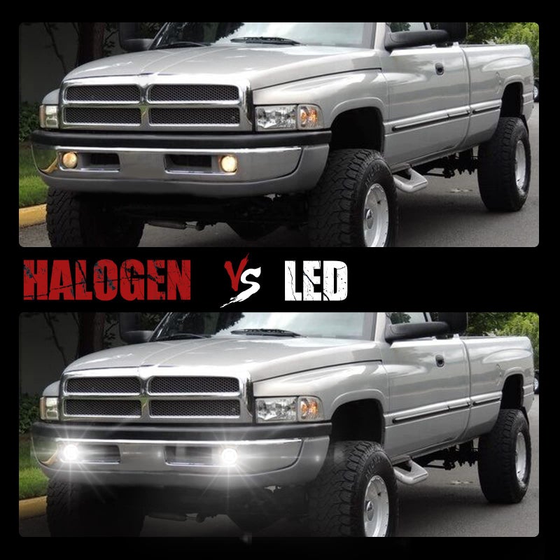 BUNKER INDUST Dodge Ram LED Fog Lights with Daytime Running Lights Set,1 Pair Clear Lens Fog Lamps Replacement for 1994 1995 1996 1997 1998 1999 2000 2001 2002 Dodge Ram 1500 2500 3500 - Image 2